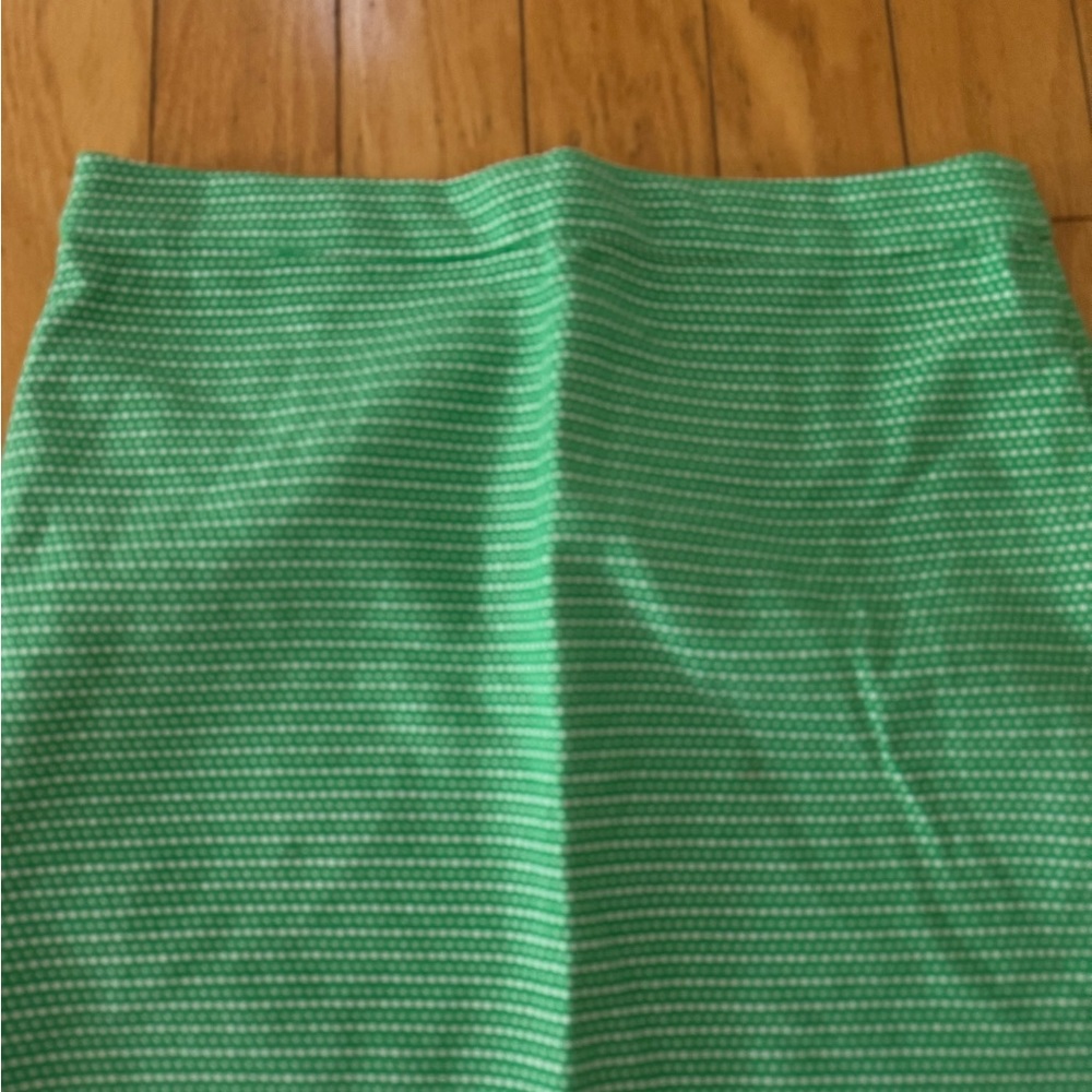 🎉5 items for $15!🎉 NWT j crew green and white polka dot skirt - Picture 3 of 4